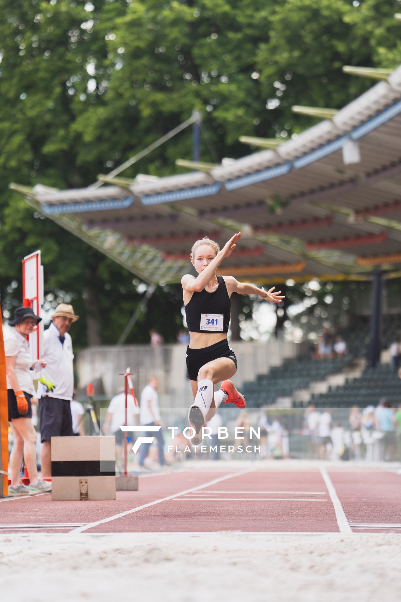 Fenja Klaus (TSV Asendorf) am 03.07.2022 waehrend den NLV+BLV Leichtathletik-Landesmeisterschaften im Jahnstadion in Goettingen (Tag 1)